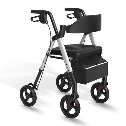 Hopfällbar Rollator Utomhusbruk med Stora Hjul för Ökad Stabilitet 8