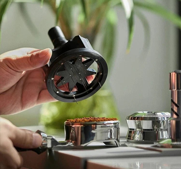 Kaffehantverk | WDT Nål Roterande Verktyg med Precision och Doseringsring | Perfekt för Jämn Kaffedistribution 0