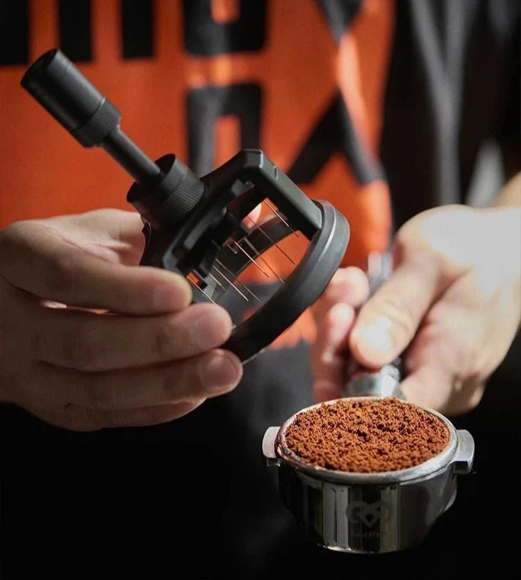 Kaffehantverk | WDT Nål Roterande Verktyg med Precision och Doseringsring | Perfekt för Jämn Kaffedistribution 4