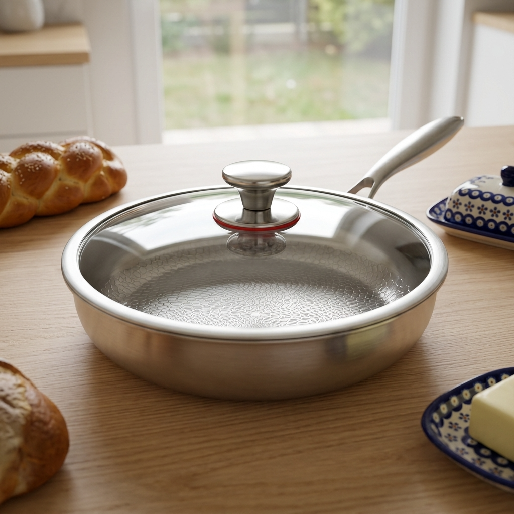 Köksredskap | Non-stick Stekpanna 28 cm med Lock för Enkel Matlagning 1