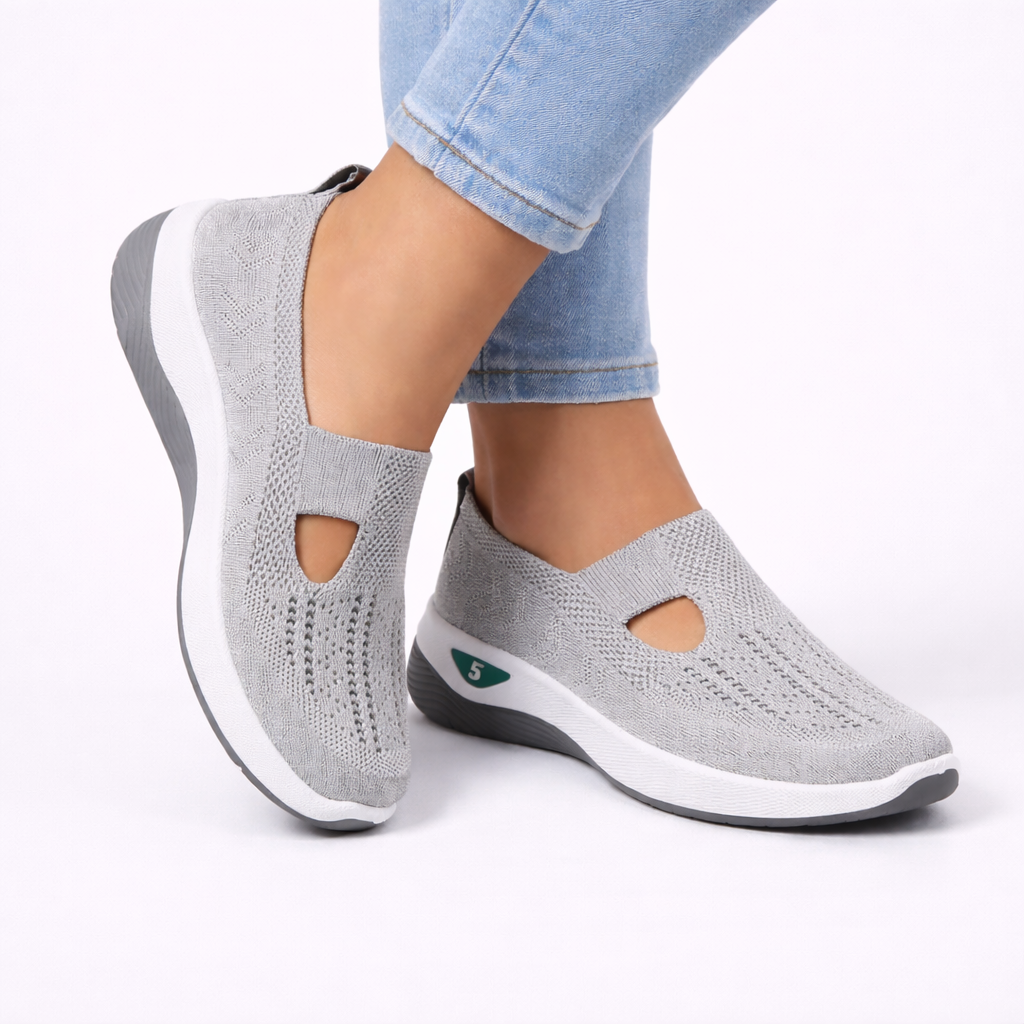 Kvinnors Ortopediska Slip-On Skor med Andningsbar Ovandel | Komfortabel Design för Daglig Användning 1