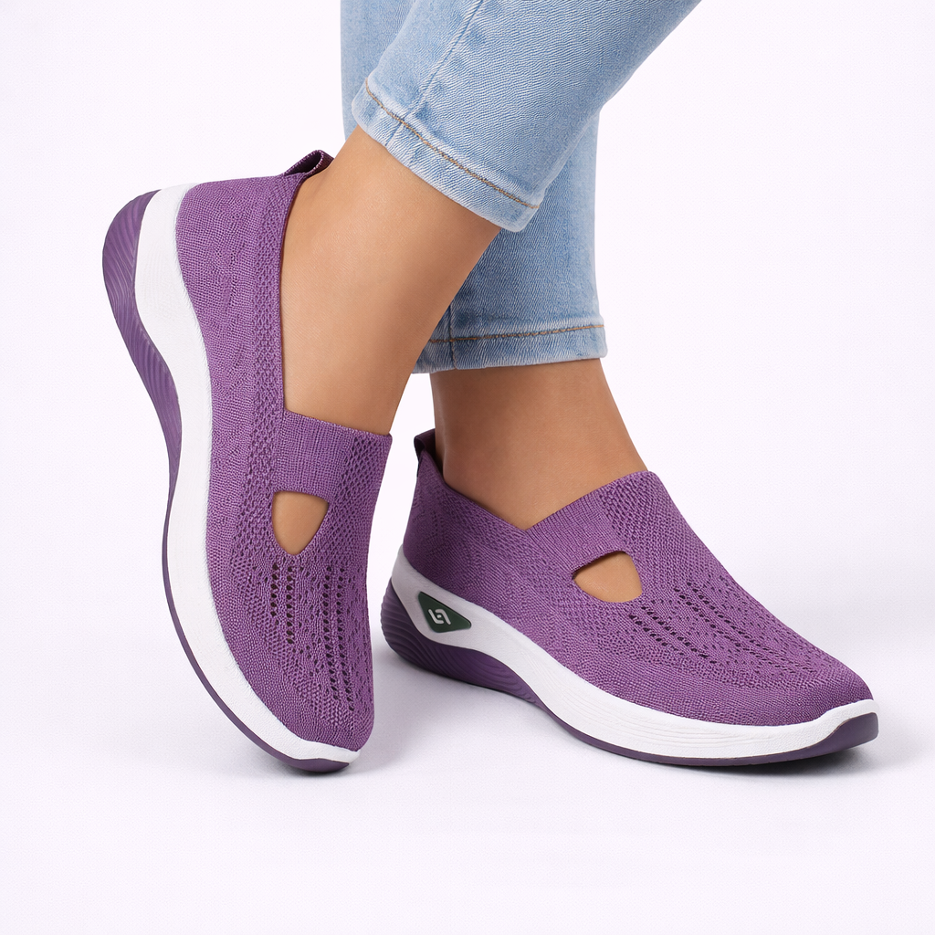 Kvinnors Ortopediska Slip-On Skor med Andningsbar Ovandel | Komfortabel Design för Daglig Användning 3
