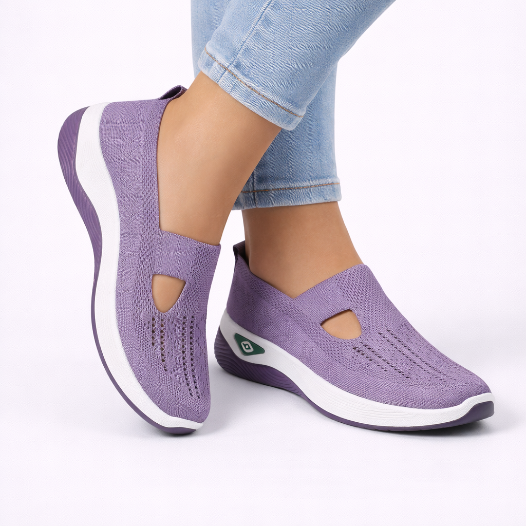 Kvinnors Ortopediska Slip-On Skor med Andningsbar Ovandel | Komfortabel Design för Daglig Användning 4