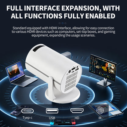 FlexPro | Mini Projector | Compact Mini Projector with 3000 Lumen Brightness | Portable Design for Indoor and Outdoor Use