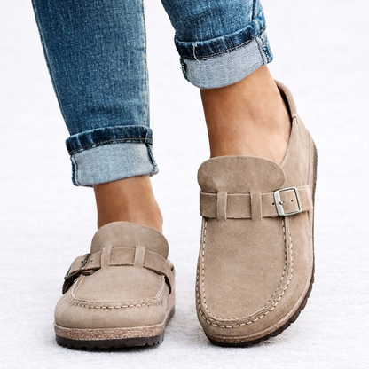Ortopediska Slip-On Loafers i Mocka med Stödjande Fotbädd – Bekväm Design för Dagligt Användande 0