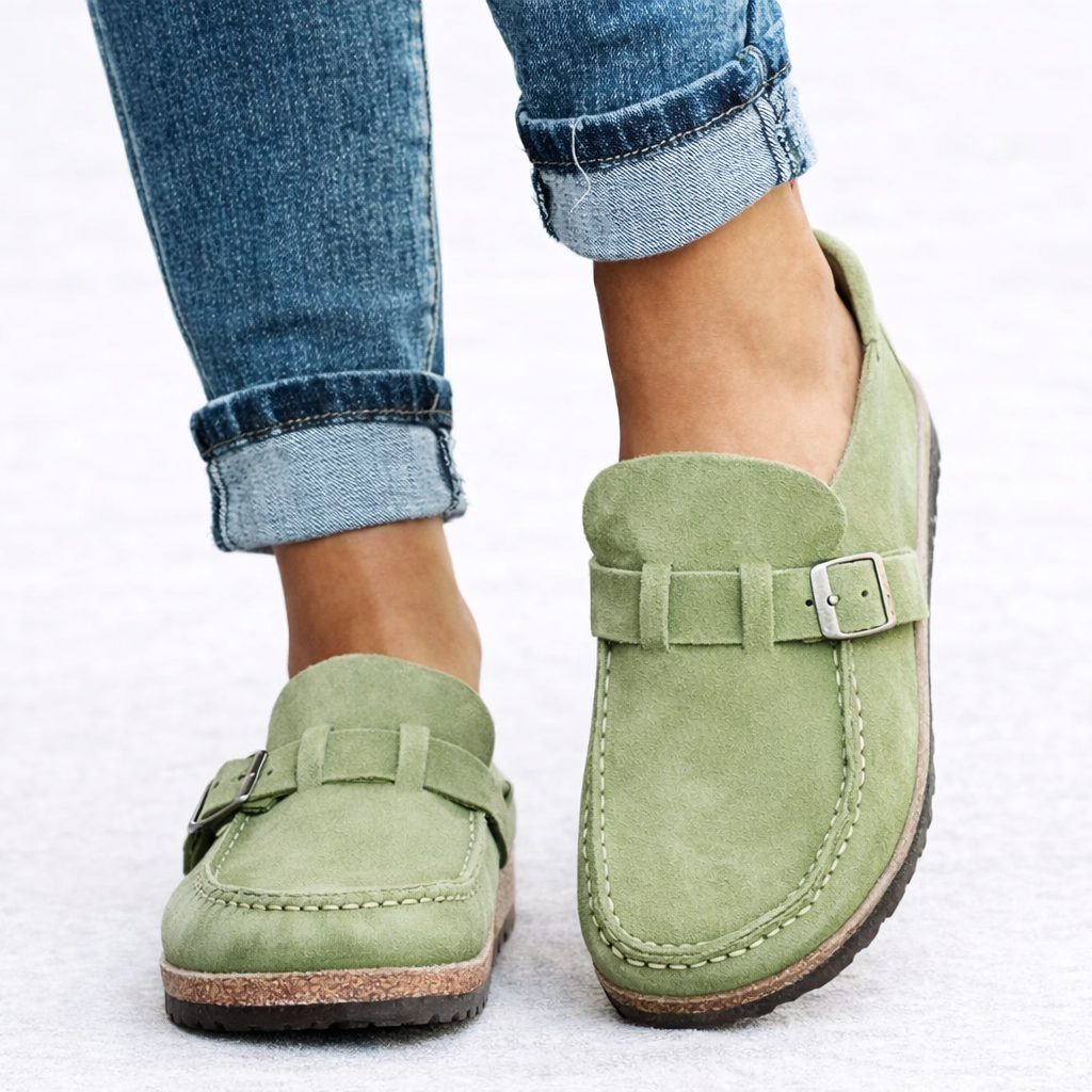 Ortopediska Slip-On Loafers i Mocka med Stödjande Fotbädd – Bekväm Design för Dagligt Användande 4