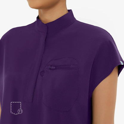Raven | Arbetskläder Dam Oversized Scrub Set med Dold Dragkedja | Bekväm och Funktionell Arbetsklädsel för Vårdpersonal 2