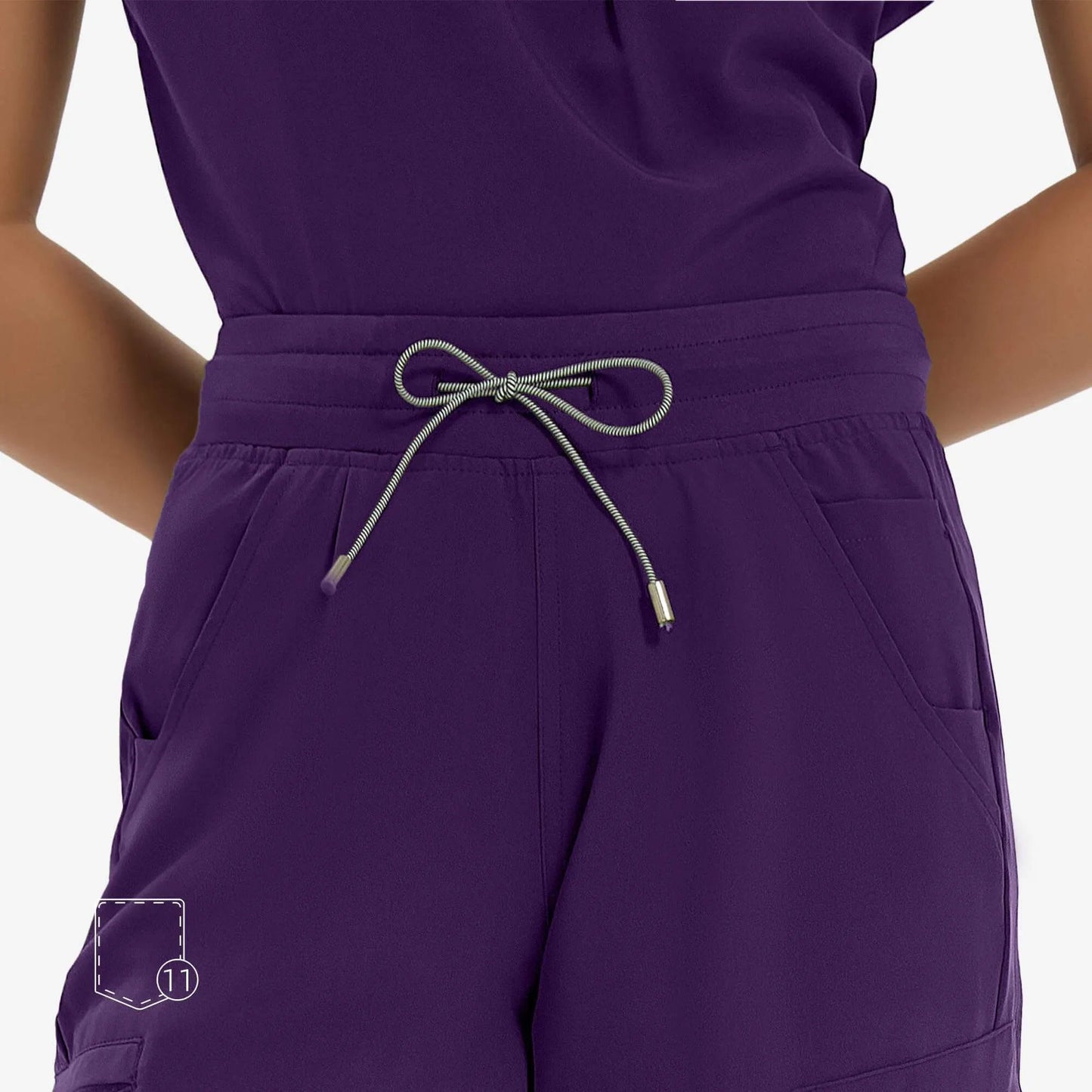 Raven | Arbetskläder Dam Oversized Scrub Set med Dold Dragkedja | Bekväm och Funktionell Arbetsklädsel för Vårdpersonal 4