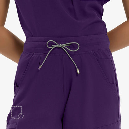 Raven | Arbetskläder Dam Oversized Scrub Set med Dold Dragkedja | Bekväm och Funktionell Arbetsklädsel för Vårdpersonal 4