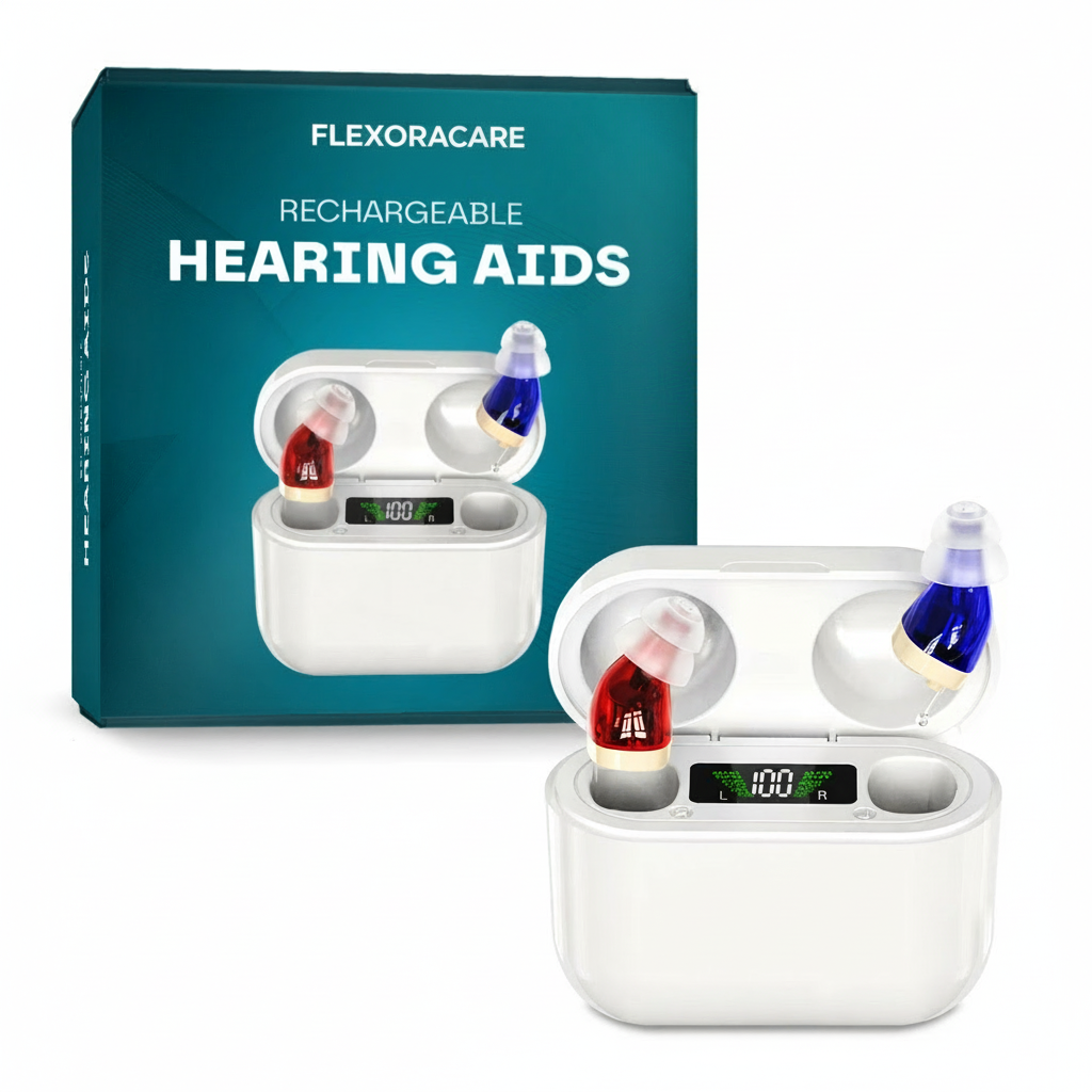 Rechargeable Hearing Aids | Invisible Design with 40-Hour Battery Life Ð Crystal-Clear Sound for Enhanced Communication 0