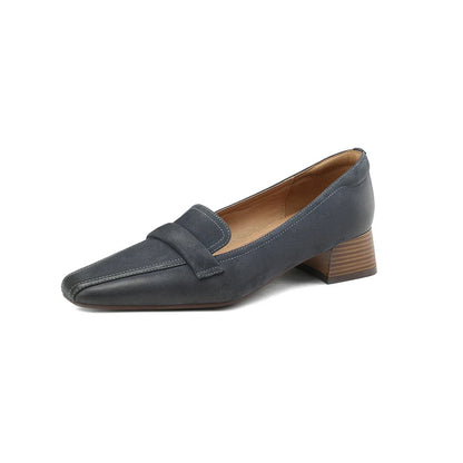 Retro Pumps | Spetsad Tå i Äkta Läder med Medelhäl | Eleganta Arbetsskor för Kontor 7
