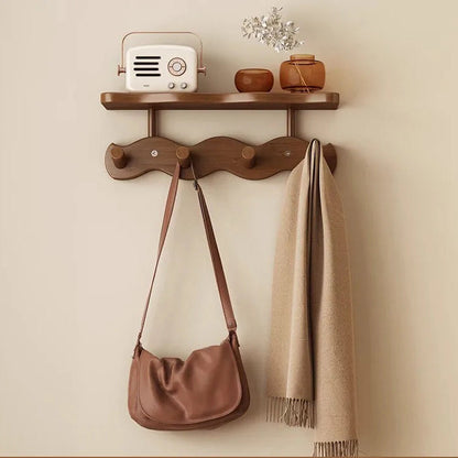 Ripple Bamboo | Väggställ för Entré med Minimalistisk Design och Extra Hylla | Praktisk Förvaring för Jackor och Nycklar 6