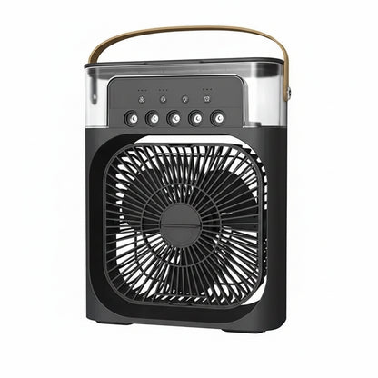Portable 3-in-1 Air Cooler Humidifier Fan with 7-Color LED Light 600ml