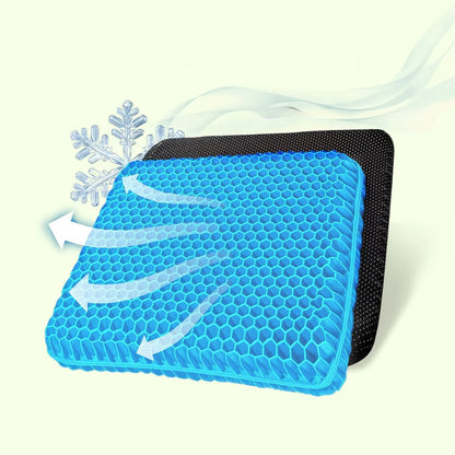 Sittdynor i Gel | Honeycomb Design för Optimal Komfort | Ergonomisk Sittdyna för Stolar 0