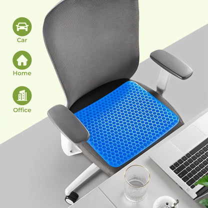 Sittdynor i Gel | Honeycomb Design för Optimal Komfort | Ergonomisk Sittdyna för Stolar 3