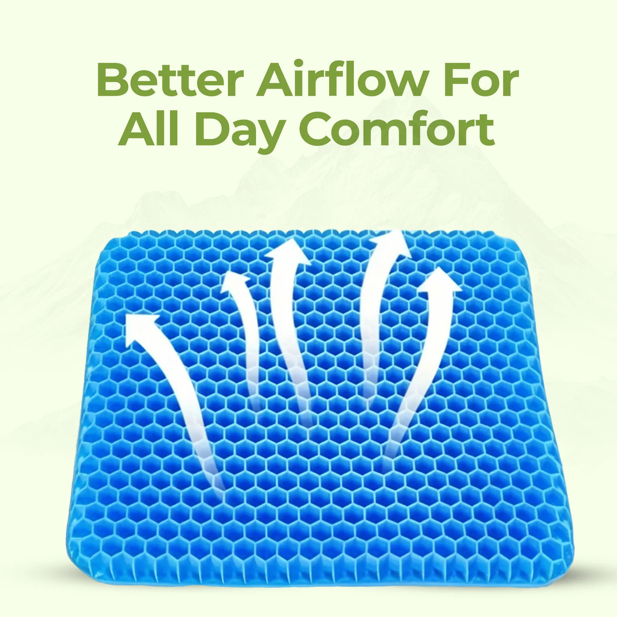 Sittdynor i Gel | Honeycomb Design för Optimal Komfort | Ergonomisk Sittdyna för Stolar 6