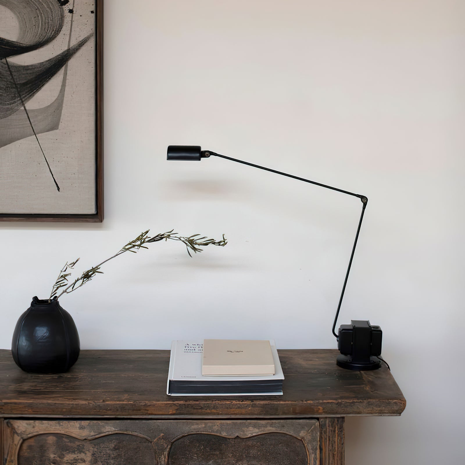 Skrivbordslampa | Justerbar LED-lampa med Steglös Dimning | Minimalistisk Design för Fokuserad Belysning 0
