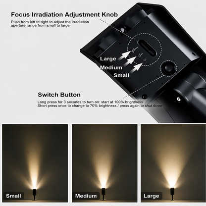 Solcellsdriven Utomhusspotlight | Justerbar Belysning för Trädgård med Automatisk På/Av-funktion för Effektiv Utomhusbelysning 5