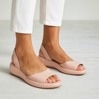 Sommar Sandaler för Kvinnor | Öppen Tå Slingback med Låg Kil | Bekväm Design för Avslappnade Utflykter 0