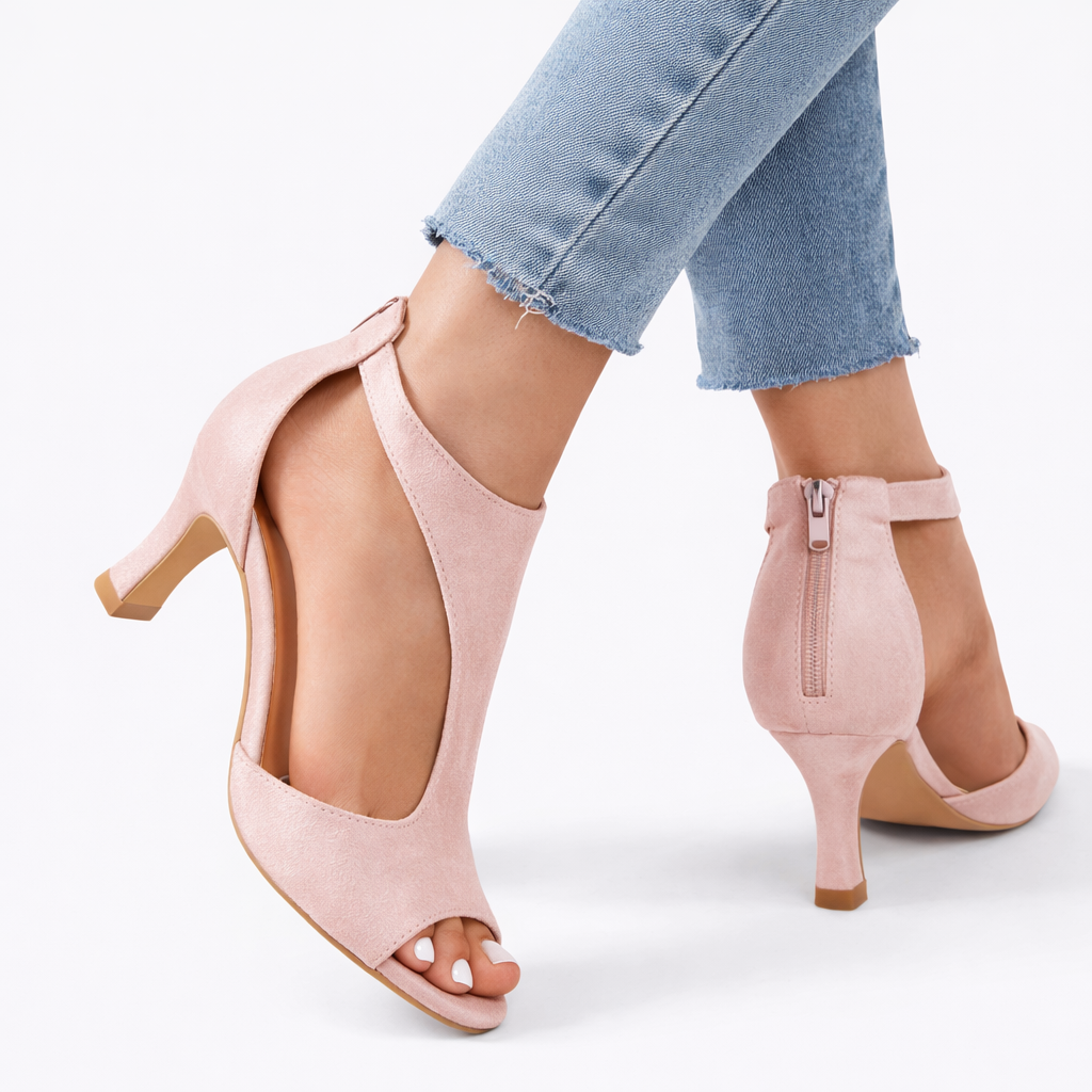 Sophia | Elegant Vadderad Klacksandal med Stabil Häl 4